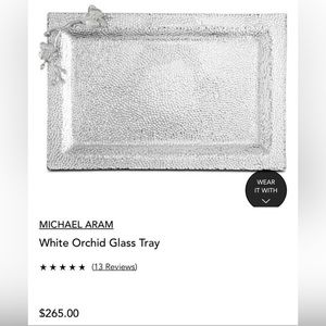 Michael Aram White Orchid Glass Tray